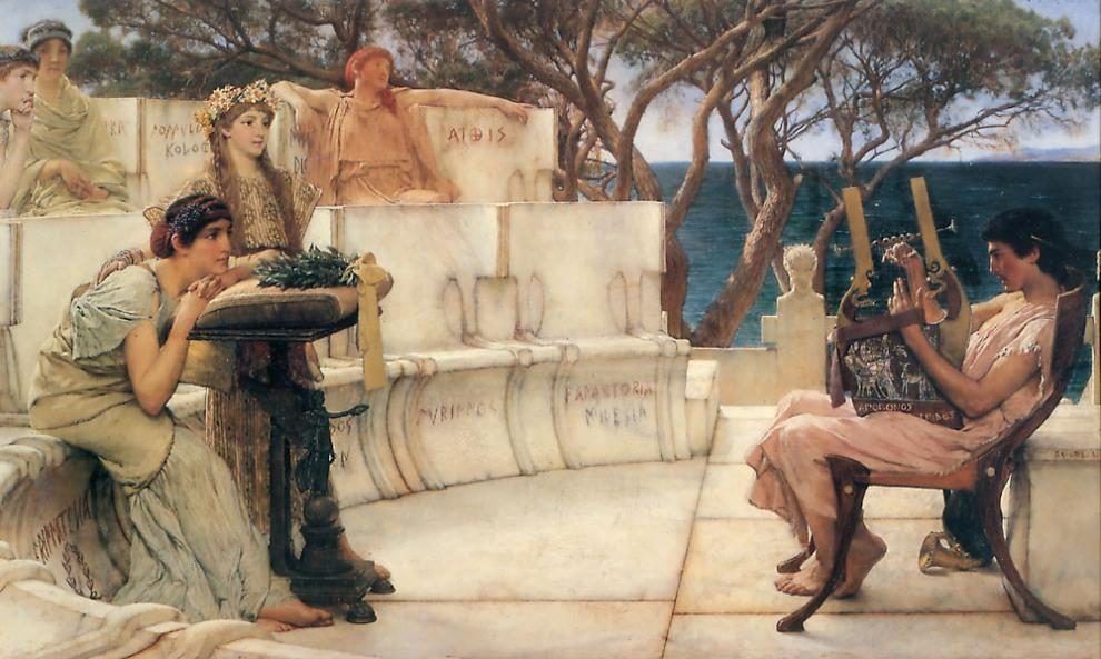 Sir Lawrence Alma-Tadema Sappho and Alcaeus